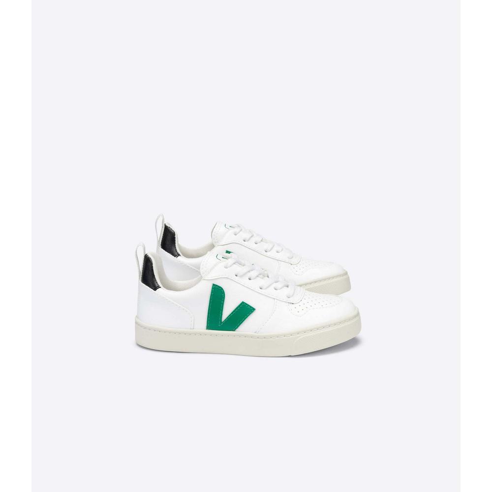 Pantofi Copii Veja V-10 LACE CWL White/Green | RO 788TCE